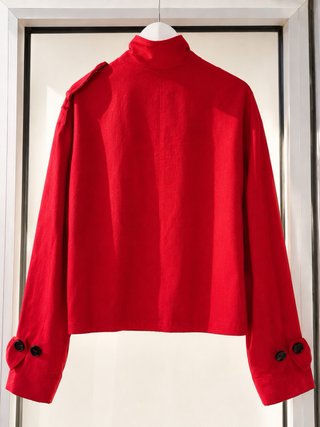 Chaqueta Zara cuello alto roja Talla S