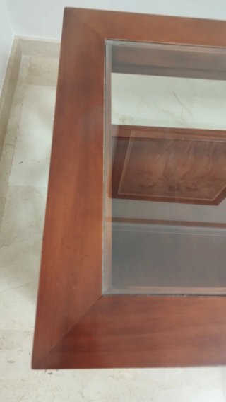 Mesa de centro madera y cristal