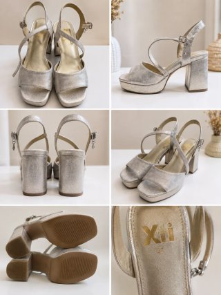 Sandalias Xti Plataforma Tacón Ancho T37
