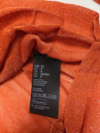 Jersey fino brillante H&M Studio cobre – Talla S