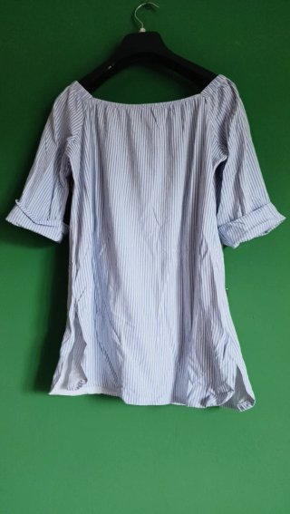 Blusa Rayas Flores Bordadas Talla Única