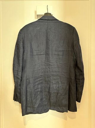 Americana Lino Massimo Dutti Talla 50 Azul
