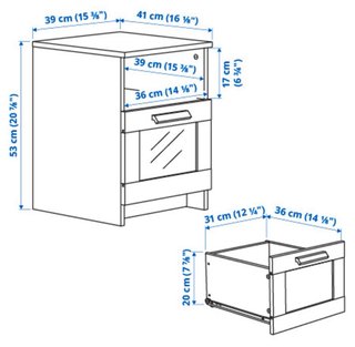 Comodino BRIMNES IKEA bianco