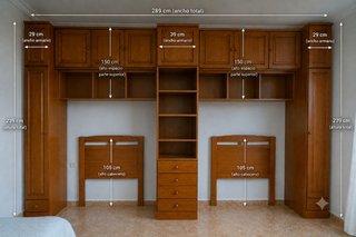 Mueble armario y cabeceros de cama