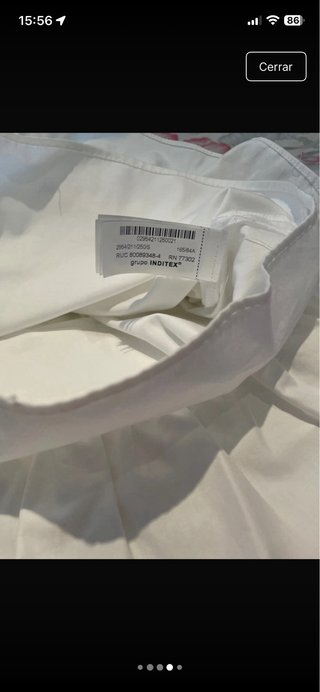 Vestido Zara blanco volantes