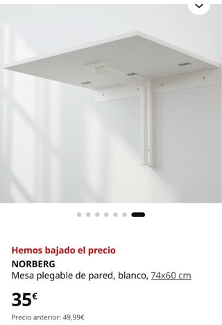 Tavolo pieghevole bianco Ikea
