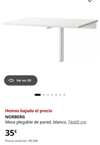 Tavolo pieghevole bianco Ikea