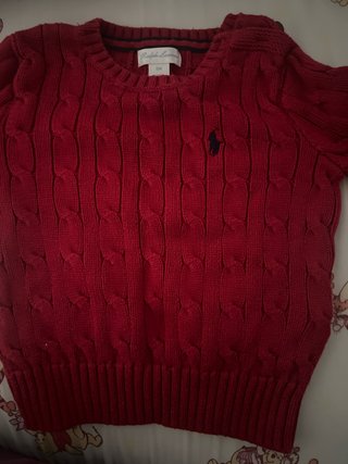 Jersey Polo Ralph Lauren rojo Talla 18M