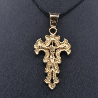 Colgante Cruz Cristo Oro 18k