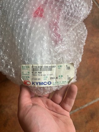 Guardabarros Kymco Plata Ciclomotor