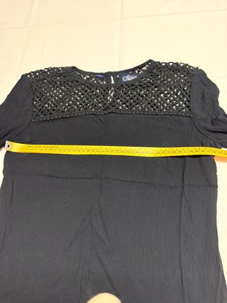 Camiseta Superdry azul marino con encaje M