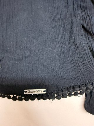 Camiseta Superdry azul marino con encaje M