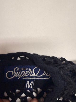 Camiseta Superdry azul marino con encaje M