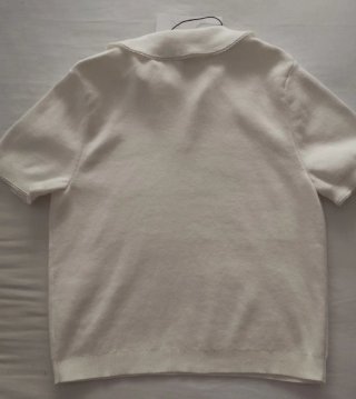 Polo Zara manga corta blanco talla M