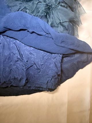 Vestido azul con volantes de tul K-Derhy - Talla M