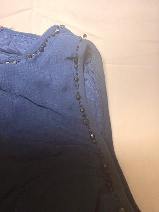 Vestido azul con volantes de tul K-Derhy - Talla M