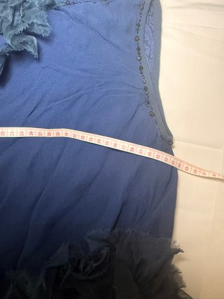 Vestido azul con volantes de tul K-Derhy - Talla M