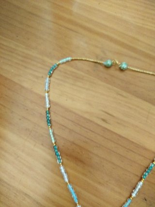 Collar Turquesa y Dorado