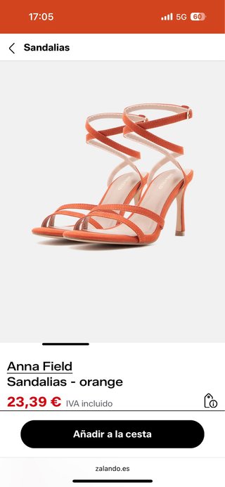 Sandalias de tacón Anna Field naranja quemado
