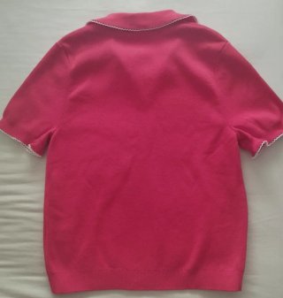 Polo Zara Rojo Manga Corta Talla M