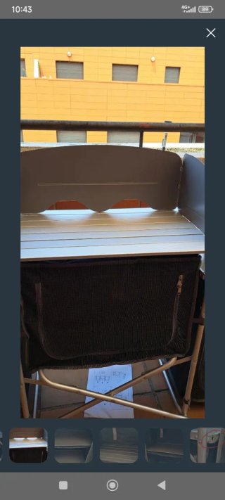 Mesa de camping plegable Tectake gris