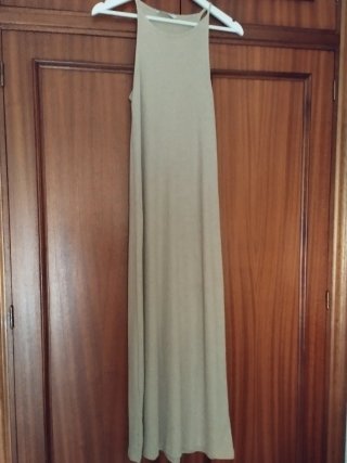 Vestido largo beige