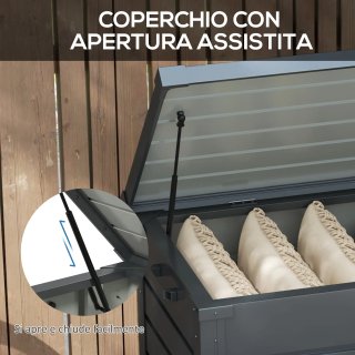 Baule da Esterno da 311L con Serratura e 2 Manigli