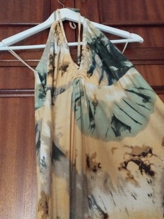 Vestido largo estampado