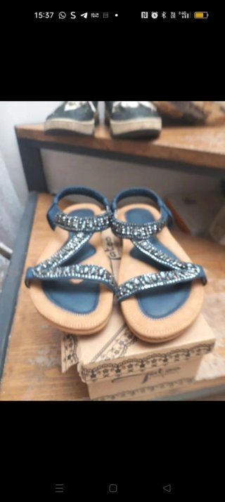 Sandali donna blu e argento Tg 38