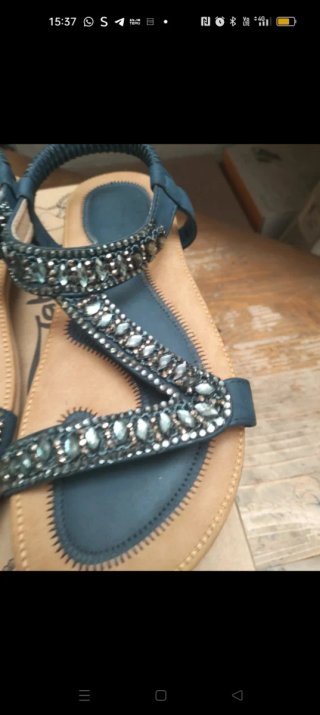 Sandali donna blu e argento Tg 38
