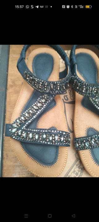 Sandali donna blu e argento Tg 38