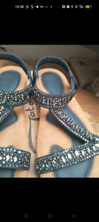 Sandali donna blu e argento Tg 38