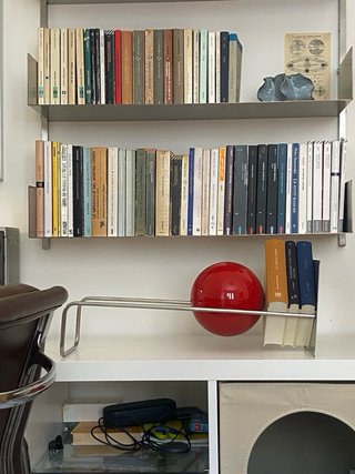 Ferma Libri Design Space Age Moderno, Acciaio Inox