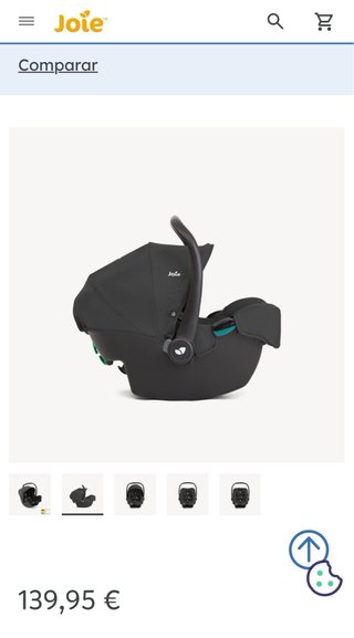 Silla de coche Joie i-Snug 2 + adaptadores Bugaboo