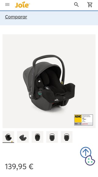 Silla de coche Joie i-Snug 2 + adaptadores Bugaboo