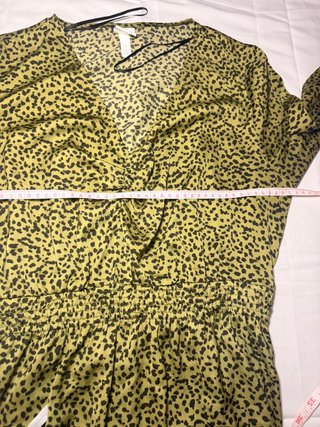 Vestido H&M Verde Estampado Talla S