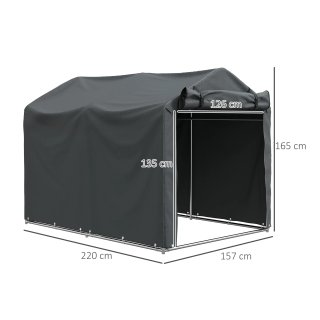 Tenda Garage con Ingresso Avvolgibile, Corde e Pic
