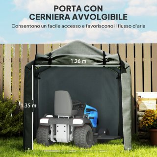 Tenda Garage con Ingresso Avvolgibile, Corde e Pic
