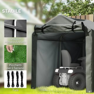 Tenda Garage con Ingresso Avvolgibile, Corde e Pic
