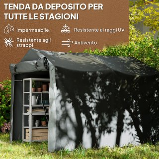 Tenda Garage con Ingresso Avvolgibile, Corde e Pic
