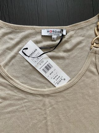 Camiseta Morgan Negra Brillo Talla L