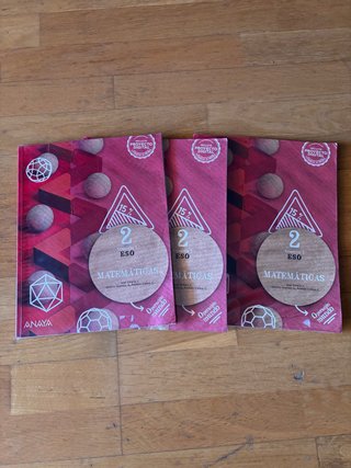 Libros matemáticas 1-2-3 Trimestre 2 ESO