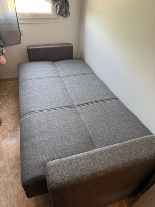 Sofá Cama Gris Tela