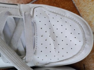 Scarpe Puma bianche e blu