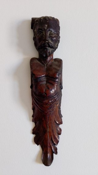 Coppia Cariatidi Legno Sec. XIX