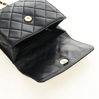 CHANEL Matelasse Chain Shoulder Bag Lamb Skin