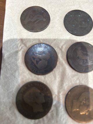 Lote monedas Isabel II