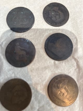 Lote monedas Isabel II
