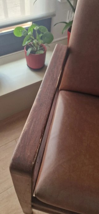 Sillón Nórdico Mid-Century Marrón