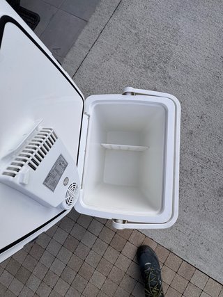 Frigorifero Elettrico da Campeggio per Auto Grigio/Bianco